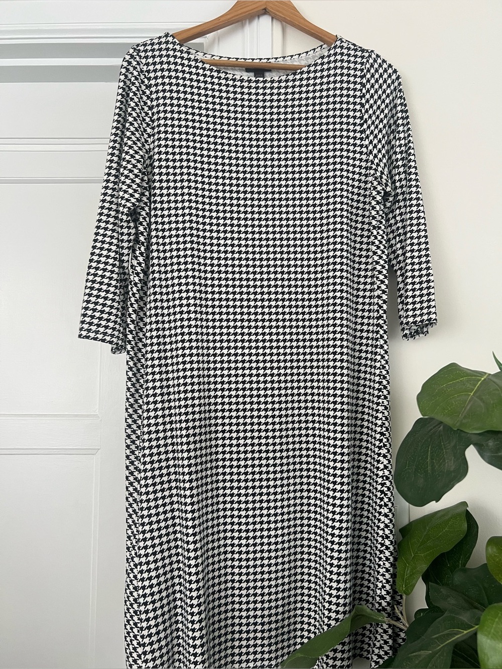 J.Jill Wearever Collection Houdstooth Dress